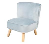 roba Sillón Infantil en Terciopelo Lil Sofa, Estilo Escandinavo, Mini Silla Cómoda para Niñas y Niños, Azul Claro