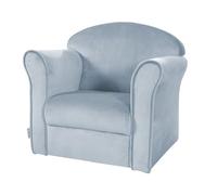 Roba Sillón Infantil Lil Sofá con reposabrazos, para niños y niñas, cómodo sillón para bebé, Tela de Terciopelo Azul, Mini sillón para bebé y habitación Infantil