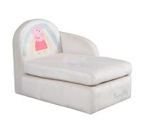 roba Sofá Infantil Peppa Pig en Estilo Lounge - Sofá con Reposabrazos para Niñas y Niños a Partir de 18 Meses - Capacidad de Carga hasta 80 kg - Beige/Rosa