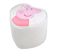 roba Taburete Infantil Peppa Pig - Pouf para Niñas y Niños a Partir de 18 Meses - Capacidad de Carga hasta 60 kg - Silla Acolchada en Forma de Corazón - Beige