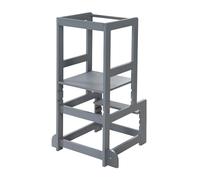 roba Torre de Aprendizaje Montessori - Taburete Seguro para niños - como ayudante de Cocina - Soporta hasta 80 kg - Madera Antracita