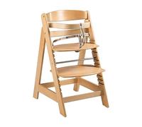 roba Trona Evolutiva de Madera Natural Sit Up Click, Altura Ajustable con un Clic, Cinturón de 3 Puntos, de 6 Meses hasta 70 kg, con Barra de Seguridad