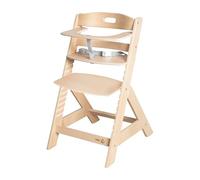 roba Silla alta para bebé Liv Up - Silla alta evolutiva de madera - Silla alta ajustable con cinturón de seguridad - desde 6 meses hasta 70 kg - Natural-FSC