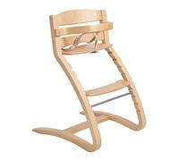 Roba Trona para escaleras "Grow Up", diseño moderno, trona de madera que crece desde trona hasta silla juvenil, madera natural