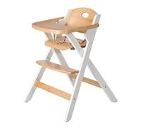 roba Trona Plegable Fold Up Smart - Silla de Bebé para Comer Compacta + Bandeja Desmontable - Soporta 70 kg - Madera Bicolor