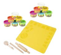 roba x Play-Doh Juego sostenible - Alfombra Creativa, 12 latas de plastilina, Herramientas de Madera certificadas por el FSC - para niños a Partir de 3 años
