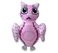 Robar un Cerebro Rojo Juguete de Peluche Coleccionable Cerebro Rojo Suave Fresa Elefante Peluche cojín muñeca Regalo fanáticos (búho Rosa)