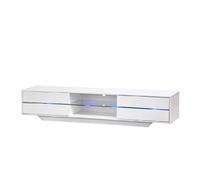 Robas Lund 59075W14 BLUES - Mueble para televisor con 4 cajones de madera DM con lacado brillante, 40 x 160 x 36 cm
