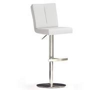 Robas Lund BRU.NI - Taburete de Bar (50 x 42 x 114 cm), Color Blanco
