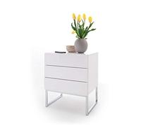 Robas Lund Consola de Noche, Madera de ingeniería, Blanco, BxHxT 50x60x40 cm