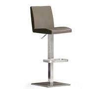 Robas Lund Lo.PES - Taburete de Bar con Respaldo, Giratorio 180 Grados, Altura Regulable, PU