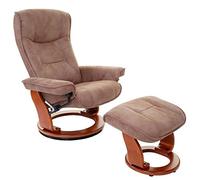 Robas Lund MCA Relax sillón Hamilton, sillón. Taburete, plástico/Textil 130 kg ~ antikbraun, color miel