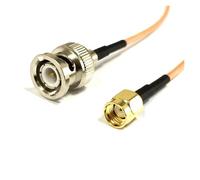 ROBAUN 1 cable de conexión en ángulo recto RP SMA macho con interruptor de enchufe BNC macho/hembra RG316 de 15 cm y 6" for conexión inalámbrica(BNC male Straight,15CM)