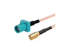ROBAUN 1 Cable Flexible de conexión Tipo F-kr-Z Macho Hembra a Conector SMB RG316 de 15 cm/30 cm/50 cm/100 cm(J-SMBK,15CM)