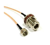 ROBAUN 1 Conector Macho N Hembra a Conector Tipo F, Cable Puente RG316 de 15 cm y 6"(N Female,100CM)