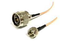 ROBAUN 1 conector macho N hembra a conector tipo F, cable puente RG316 de 15 cm y 6"(N male,50CM)