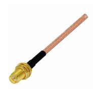 ROBAUN 1 conector SMA macho/hembra/RP for cable RG316, otro extremo sin conector/expuesto/soldadura con horquilla(RPSMAK-none,15cm)