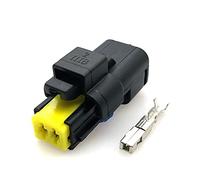 ROBAUN 1 Set 2 Pin FCI Enchufe del Sensor de Temperatura del Agua Femenina Girar la luz FOU Conector de lámpara Compatible con Reaned Peugeot Citroen 21 1PC022S0049 (Color : A, Size : 1 Set)