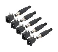ROBAUN 10 adaptadores de CC macho y hembra de 5,5 x 2,1 mm, conector hembra for fuente de alimentación de CC (DC-022, DC-025M, DC-005, DC-022B).(I 5Pair)
