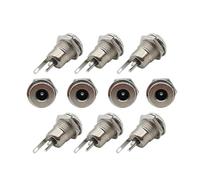 ROBAUN 10 Conectores de CC de 5,5 x 2,1 mm. Conector de alimentación de CC Macho y Hembra, Tuerca de Enchufe, Montaje en Panel, Tipo Soldadura, Adaptador de Conector de CC.(C-10Pcs)