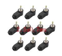 ROBAUN 10 conectores macho de alimentación de CC de 5,5 x 2,5/5,5 x 2,1/4,8 x 1,7/4,0 x 1,7/3,5 x 1,35/3,5 x 1,1/2,5 x 0,7 mm, for soldar con codo.(2.5x0.7mm)