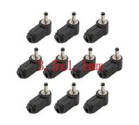 ROBAUN 10 Conectores Macho de alimentación de CC de 5,5 x 2,5/5,5 x 2,1/4,8 x 1,7/4,0 x 1,7/3,5 x 1,35/3,5 x 1,1/2,5 x 0,7 mm, for soldar con Codo.(3.5x1.1mm)