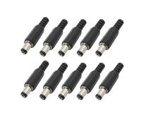 ROBAUN 10 Conectores Macho de CC de 5,5 mm x 2,1 mm for soldar, Adaptador de Enchufe de CC for Bricolaje.