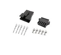ROBAUN 10 Juegos de Conectores de terminales de crimpado de 2,54 mm de Paso, 2 Pines, 3 Pines, 4 Pines, 5 Pines y 6 Pines con Carcasa de plástico, Macho y Hembra, Color Negro(5Pin)