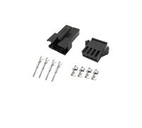 ROBAUN 10 Juegos de Conectores de terminales de crimpado de 2,54 mm de Paso, 2 Pines, 3 Pines, 4 Pines, 5 Pines y 6 Pines con Carcasa de plástico, Macho y Hembra, Color Negro(4Pin)