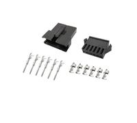 ROBAUN 10 Juegos de Conectores de terminales de crimpado de 2,54 mm de Paso, 2 Pines, 3 Pines, 4 Pines, 5 Pines y 6 Pines con Carcasa de plástico, Macho y Hembra, Color Negro(6Pin)