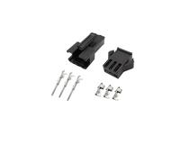 ROBAUN 10 Juegos de Conectores de terminales de crimpado de 2,54 mm de Paso, 2 Pines, 3 Pines, 4 Pines, 5 Pines y 6 Pines con Carcasa de plástico, Macho y Hembra, Color Negro(3Pin)