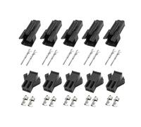ROBAUN 10 Juegos de Conectores SM de 2 Pines, Paso de 2,54 mm, Macho y Hembra, terminales de Carcasa, Conector de Cable de crimpado