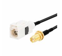 ROBAUN 1PC Fakra B Tipo Macho Hembra Color Blanco A SMA Enchufe Jack Cable Adaptador Pigtail RG316 15cm / 30cm / 50cm / 100cm(RPSMAK-FakraBK,100CM)