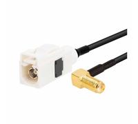 ROBAUN 1PC Fakra B Tipo Macho Hembra Color Blanco A SMA Enchufe Jack Cable Adaptador Pigtail RG316 15cm / 30cm / 50cm / 100cm(SMAKW-FakraBK,50CM)