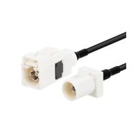 ROBAUN 1PC Fakra B Tipo Macho Hembra Color Blanco A SMA Enchufe Jack Cable Adaptador Pigtail RG316 15cm / 30cm / 50cm / 100cm(FakraBJ-FakraBK,50CM)