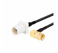 ROBAUN 1PC Fakra B Tipo Macho Hembra Color Blanco A SMA Enchufe Jack Cable Adaptador Pigtail RG316 15cm / 30cm / 50cm / 100cm(SMAJW-FakraBJ,50CM)
