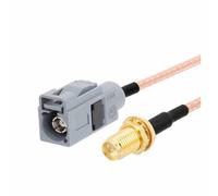 ROBAUN 1PC Fakra G Tipo Macho Hembra Color Gris a SMA Enchufe Jack Cable Adaptador Pigtail RG316 15cm/30cm/50cm/100cm(RPSMAK-FakraGK,30CM)