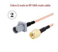ROBAUN 1PC Fakra G Tipo Macho Hembra Color Gris a SMA Enchufe Jack Cable Adaptador Pigtail RG316 15cm/30cm/50cm/100cm(RPSMAJ-FakraGJ,30CM)