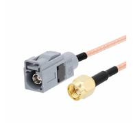 ROBAUN 1PC Fakra G Tipo Macho Hembra Color Gris a SMA Enchufe Jack Cable Adaptador Pigtail RG316 15cm/30cm/50cm/100cm(SMAJ-FakraGK,15CM)