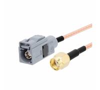 ROBAUN 1PC Fakra G Tipo Macho Hembra Color Gris a SMA Enchufe Jack Cable Adaptador Pigtail RG316 15cm/30cm/50cm/100cm(RPSMAJ-FakraGK,15CM)