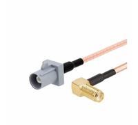 ROBAUN 1PC Fakra G Tipo Macho Hembra Color Gris a SMA Enchufe Jack Cable Adaptador Pigtail RG316 15cm/30cm/50cm/100cm(SMAKW-FakraGJ,50CM)