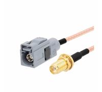 ROBAUN 1PC Fakra G Tipo Macho Hembra Color Gris a SMA Enchufe Jack Cable Adaptador Pigtail RG316 15cm/30cm/50cm/100cm(SMAK-FakraGK,100CM)