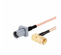 ROBAUN 1PC Fakra G Tipo Macho Hembra Color Gris a SMA Enchufe Jack Cable Adaptador Pigtail RG316 15cm/30cm/50cm/100cm(SMAJW-FakraGJ,100CM)