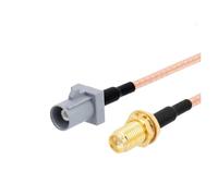 ROBAUN 1PC Fakra G Tipo Macho Hembra Color Gris a SMA Enchufe Jack Cable Adaptador Pigtail RG316 15cm/30cm/50cm/100cm(RPSMAK-FakraGJ,50CM)