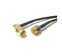 ROBAUN 1PC SMA macho interruptor SMA enchufe ángulo recto cable flexible RG316 RG174 RG5815cm/30cm/50cm/100cm for módem inalámbrico(RG174,1000cm)