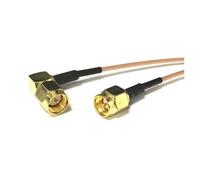 ROBAUN 1PC SMA macho interruptor SMA enchufe ángulo recto cable flexible RG316 RG174 RG5815cm/30cm/50cm/100cm for módem inalámbrico(RG178,1000cm)