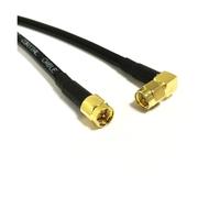 ROBAUN 1PC SMA macho interruptor SMA enchufe ángulo recto cable flexible RG316 RG174 RG5815cm/30cm/50cm/100cm for módem inalámbrico(RG58,500cm)