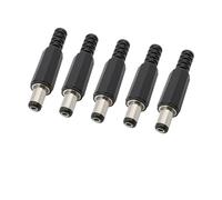 ROBAUN 5 Conectores Macho de CC de 3,5 x 1,3 mm, 4,0 x 1,7 mm, 4,8 x 1,7 mm, 5,5 x 2,1 mm, 5,5 x 2,5 mm y 6,5 x 4,4 mm for Cable de Soldadura.(5.5x2.1mm)