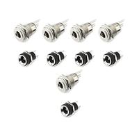 ROBAUN 5 juegos/lote DC 5.5 * 2.1 5.5 * 2.5 Conector 30V 5A DC Enchufe de alimentación hembra Interfaz Montaje Socket Jack Plug Cable Terminales Adaptador 022B (Color : Conector de Línea 3, Tamaño