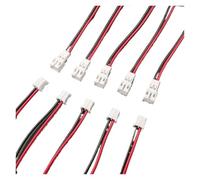 ROBAUN 5 Pares de Conectores Macho y Hembra PH 2.0 de 2,0 mm de Paso, Enchufe de 2 Pines con Cable de 26 AWG y 10 cm.